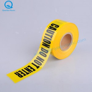 Gul FORSIGTIG PÅ DOT-ENTER Barriere-bånd, gul FARE-bånd