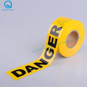 Gul FORSIGTIG PÅ DOT-ENTER Barriere-bånd, gul FARE-bånd