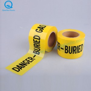 GAS Underground Warning Tape; ELEKTRICITET Underjordisk advarselstape; BRAND Underjordisk advarselstape