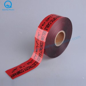 Saudi-Arabien FARE / FORSIGTIG Underjordisk telekommunikationskabel Advarselstape; Fiberoptisk kabel under advokatbånd undervejr