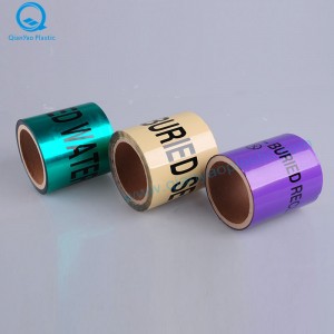 AL Fiberoptisk kabel under detekterbar underjordisk barrikadetape / advarselstape