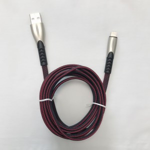 2 meter 1.8A flettet hurtigopladning fladt zinklegeringshus Tangle Free Flex-bøjning USB-datakabel til mikro USB, Type C, iPhone lynafladning og synk