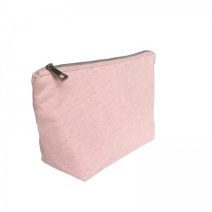 Holdbar bærbar bærbar lille naturfiber lynlås kosmetisk taske