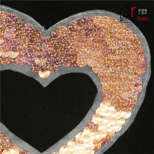 pink hjerteform paljetter