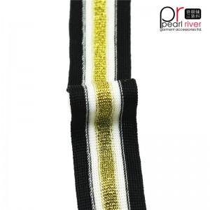 sort / gul / hvid tape med guldtråd i høj kvalitet