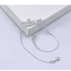 925 sølv armbånd kvindelig mode mosaik armbånd hjerte KÆRLIGHED Original tilpasset armbånd