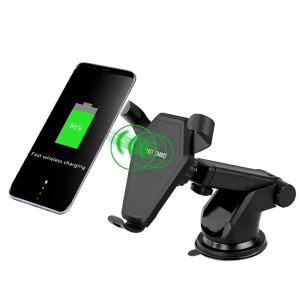 2019 nyeste design Hurtig bilopladning Trådløs billafonoplader Tyngdekraft induktions telefonholder, der kan tilpasses til alle QI dvice