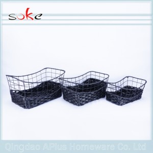 Ny stil PP Plastic Rattan / Wicker Opbevaringskurv