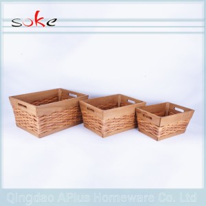 håndlavet engros vævet pp rotting opbevaringskurv