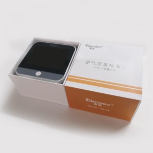 Dienmern Luftkvalitetsmonitor PM2.5 Formaldehyddetektor HCHO TVOC Tester Bærbar gasanalysator til hjemmekontorets temperatur