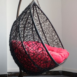 Stort metal udendørs 3-personers havesvingdesign