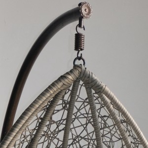 Dobbelt udendørs Rattan hængende ægstol gynge