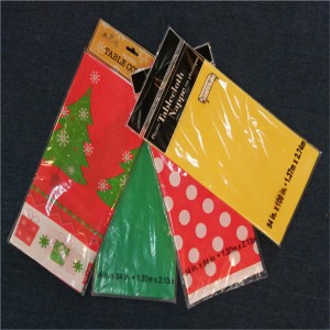 Bryllupsfejder plasttrykt PEVA Bordafdækning Engangs duge Service