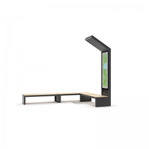 Udendørs belysningsbænk LED-reklamevisning