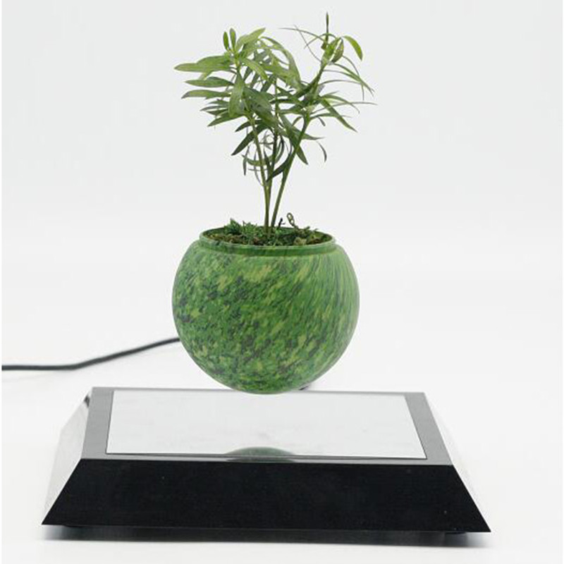 nyt spejl firkantet base maglev levitation flyvende luft bonsai dam pot træ