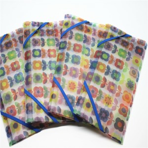 PP Plastic File box mappe med elastik