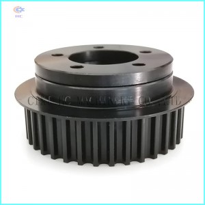 Lille remskive og bælte til elektrisk skateboard