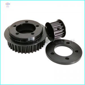 Lille remskive og bælte til elektrisk skateboard