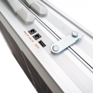 Bærbart sammenklappet solbord til opladning til udendørs campingkøkken Sammenfoldeligt arbejdsbord