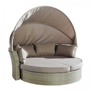 Rundt solengel ansigt bærbar strand foldning udendørs solbad