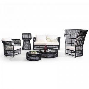Moderne udendørs havemøbler Rattan Sofa Set