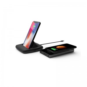 KPS-Z01 Ny aftagelig USB 5W alt i en 10000 mah powerbank QI trådløs oplader