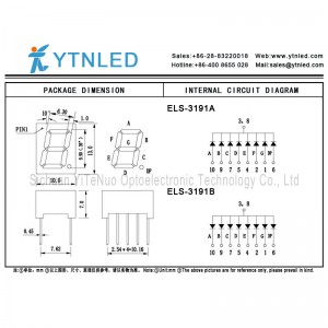 0,39 tommer rød 1 cifret 7 segment LED-display, digitalt rør