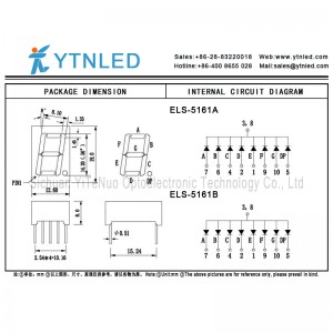 0,56 tommer rød 1-cifret 7 segment LED-display, digitalt rør