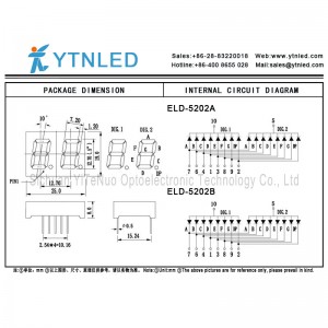 0,5 tommer 2-cifret rødt 7-segment LED-display, digitalt rør