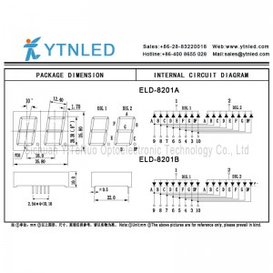 0,8 tommer 2-cifret rødt 7-segment LED-display, digitalt rør