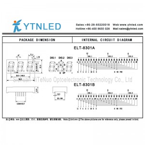 0,8 tommer rød 3-cifret 7-segment LED-display, digitalt rør