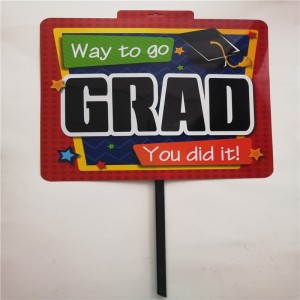 Santa Christams Holiday Decor Plastic Outdoor Yard sign reklametegn