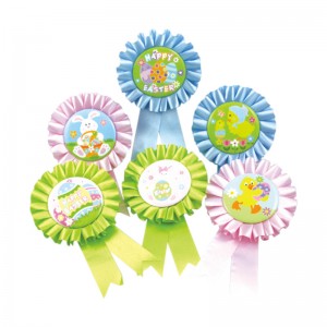 Kina Producent Round Ribbon Badge Plastic Pin badge Fashion Award til fødselsdagsfest