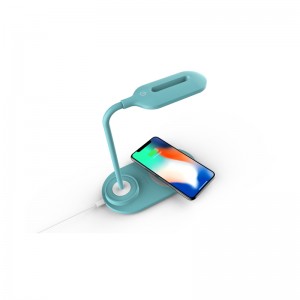 QI 10W hurtig 2in1 møbel multifunktionel trådløs oplader med lampe KPS-9002