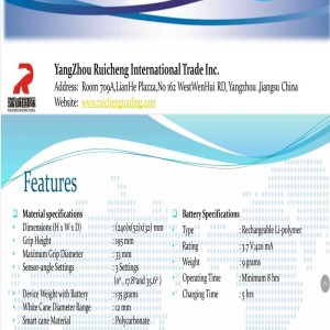 aluminiumsstang foldet vandrestok til blinde mennesker varmt