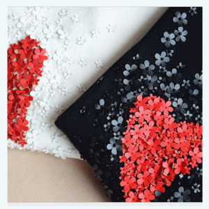 Damer Heavy Handwork Sequin Appliques Heart Strikket Sweater Pullover 2018