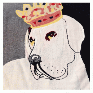 Brugerdefineret logo Loose amerikansk europæisk størrelse Crown Dog kvinders pullover sweater kjole