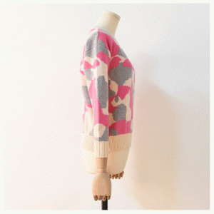 Koreansk stil Uldblanding Tykk varm Jacquard Pullover Strik