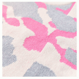 Koreansk stil Uldblanding Tykk varm Jacquard Pullover Strik