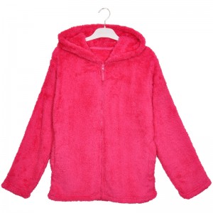 Kvinder snuggle Fleece hot pink lynlås sweatshirt med lynlås