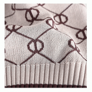 Damer tilpasset 100% polyester Finshnet jacquard-cardigantrøjer