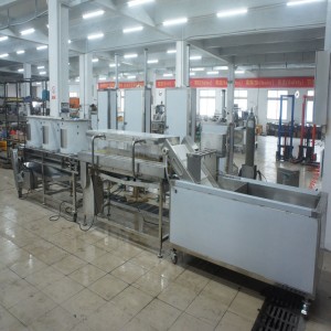 Passionsfrugtrensning og tørring af produktionslinjen