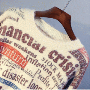 2019 Brugerdefineret efterligning Mink Uld Vinter Loose Lanternærme Dame Pullover Strikstøj Sweater