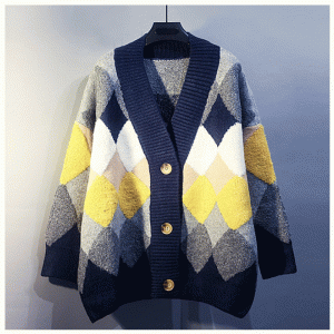 2019 nyt design plus størrelse Jacquard Winter Fall Ladies Cardigan Striktrøjer
