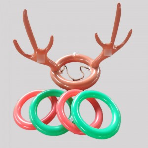 Oppustelig trægren Ring kaste Game Party Props tilbehør