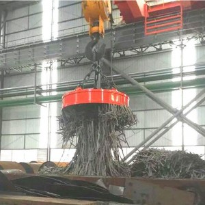 Dobbelt bjælke kran med elektromagnet