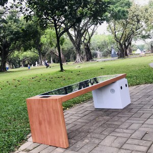 Solprodukter i trend 2019 Backless Park Bench Seat Smart Street Furniture