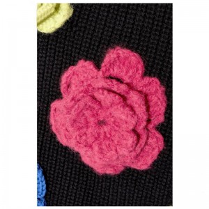 Uld Turtleneck Håndlavet blomster kvinder sweater vinter pullover sweatere