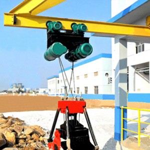 Enkelt bjælke Overhead Crane med Grab