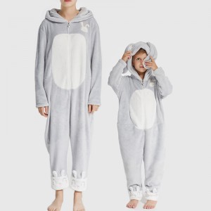 Familie matchende flanel fleece broderi onesie